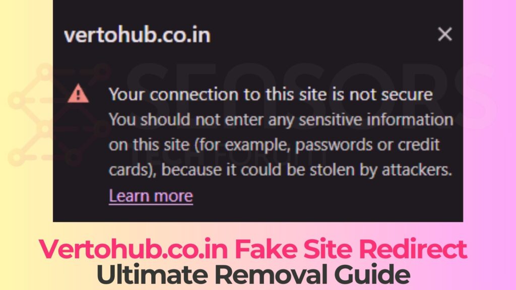 vertohub.co.in redirects virus removal guide