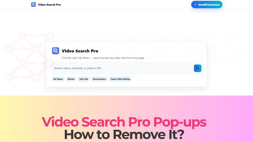 videosearchpro.com video search pro virus redirects browser removal
