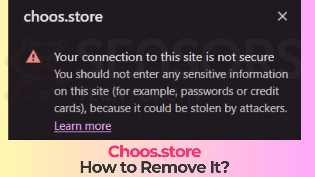 choos.store virus scam removal guide