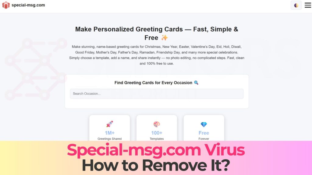 special-msg.com virus ads - how to remove it