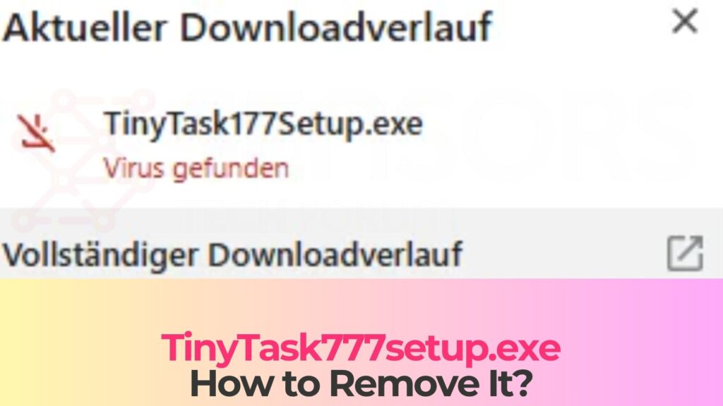 tinytask77setup.exe virus removal guide
