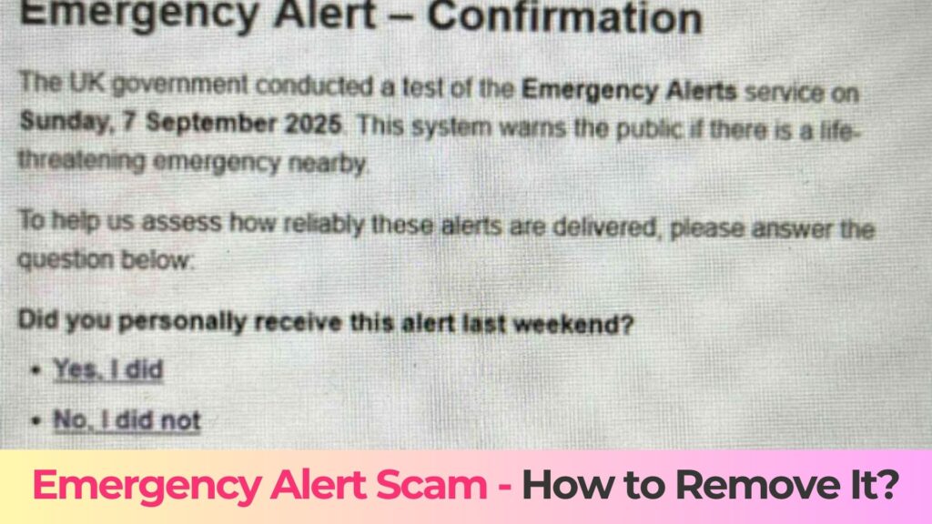 emergency alert email scam removal guide