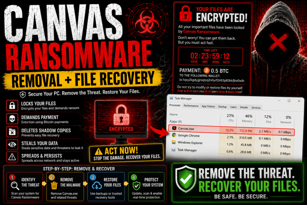 Canvas Ransomware - Removal + File Recovery