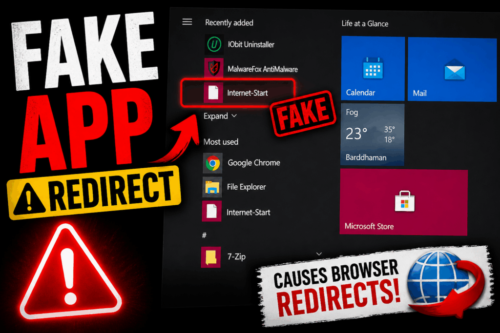 internet-start redirects virus removal gyide