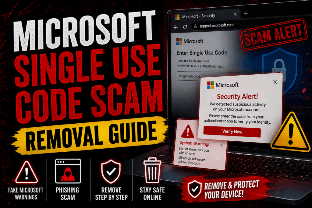 microsoft single use code scam