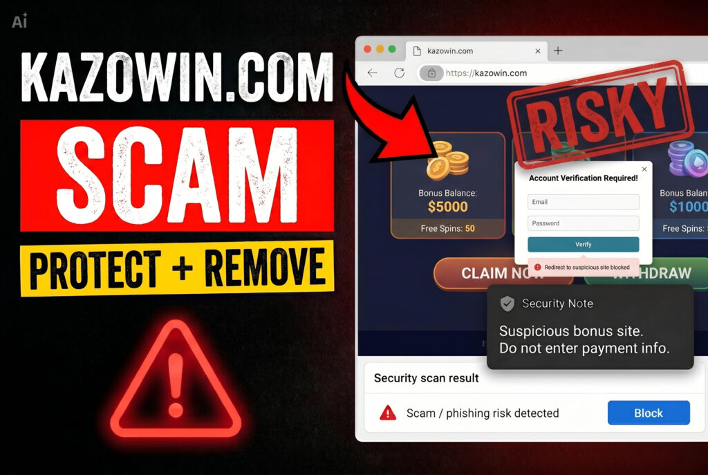 kazowin.com scam removal guide