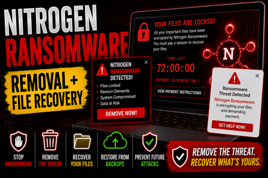 Nitrogen Ransomware - Removal + File Recovery