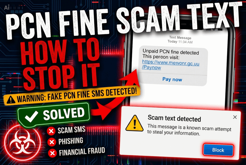 pcn fine scam text