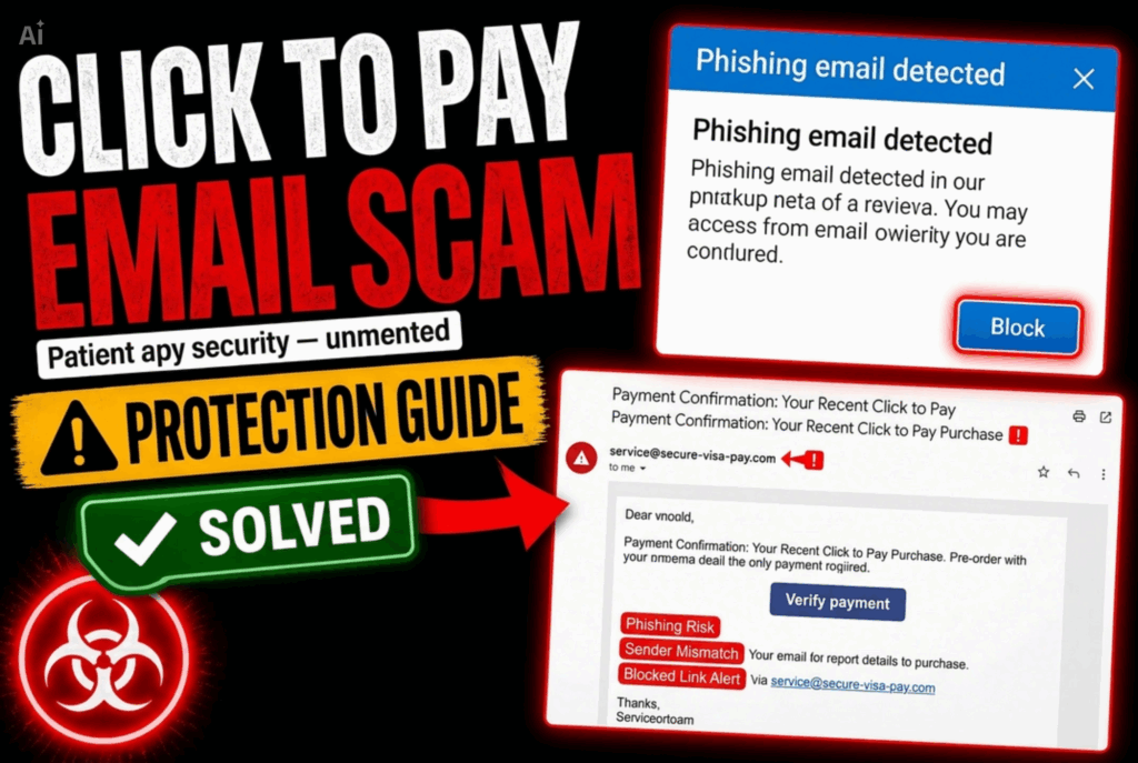 Visa Click to Pay Email Scam - Removal and Protection Guide