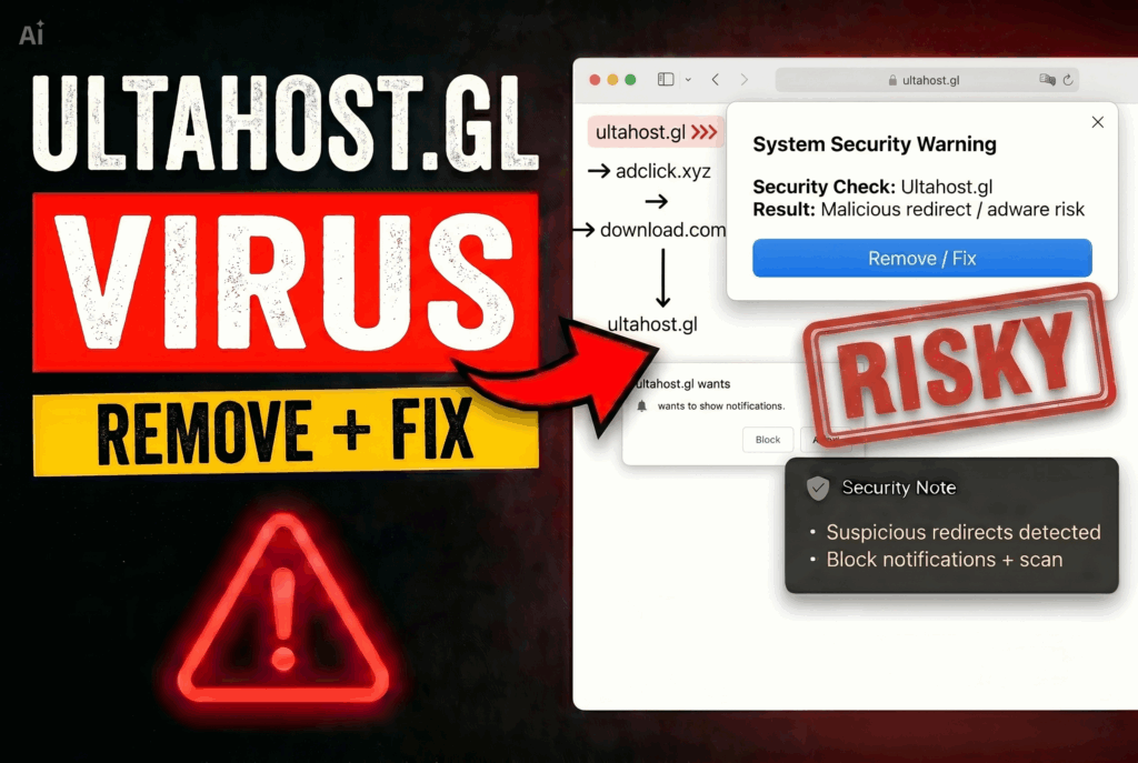 ultahost.gl virus remove and fix