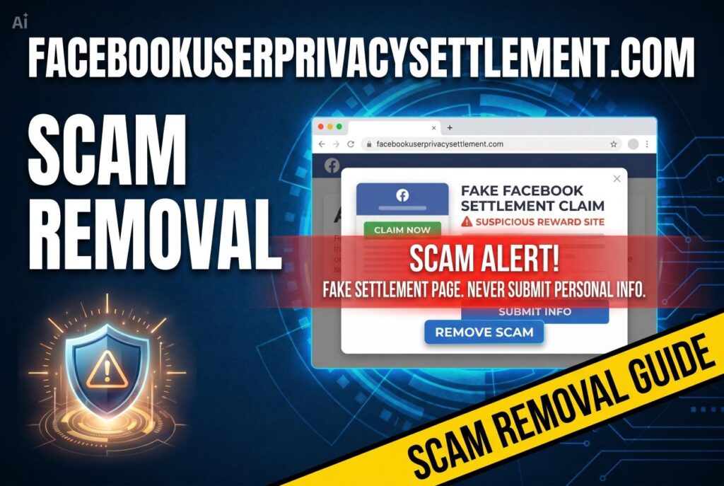 Facebookuserprivacysettlement.com Scam Removal