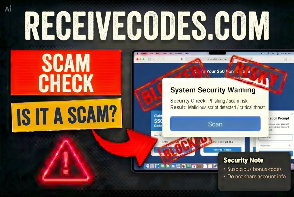 Receivecodes.com - Is It a Scam?