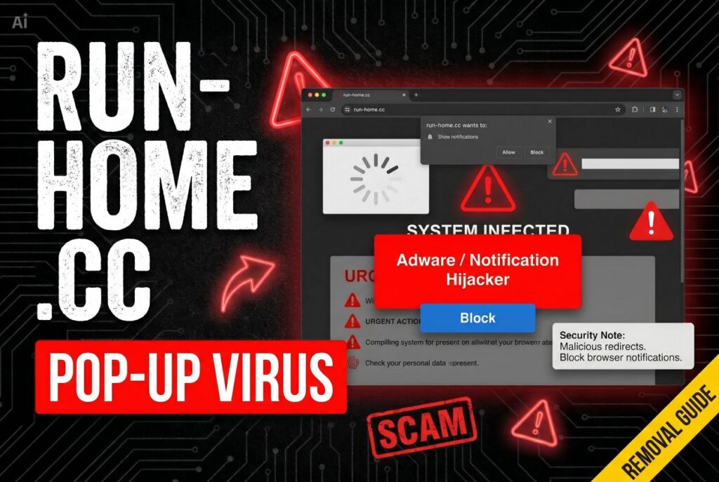 Run-home.cc Pop-ups Virus - Removal Guide