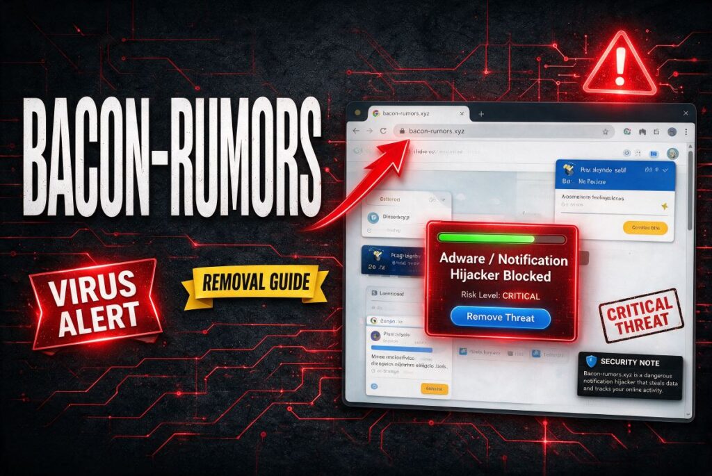 Bacon rumors xyz Pop ups Virus Removal Guide Bacon rumors xyz Pop ups Virus Removal Guide