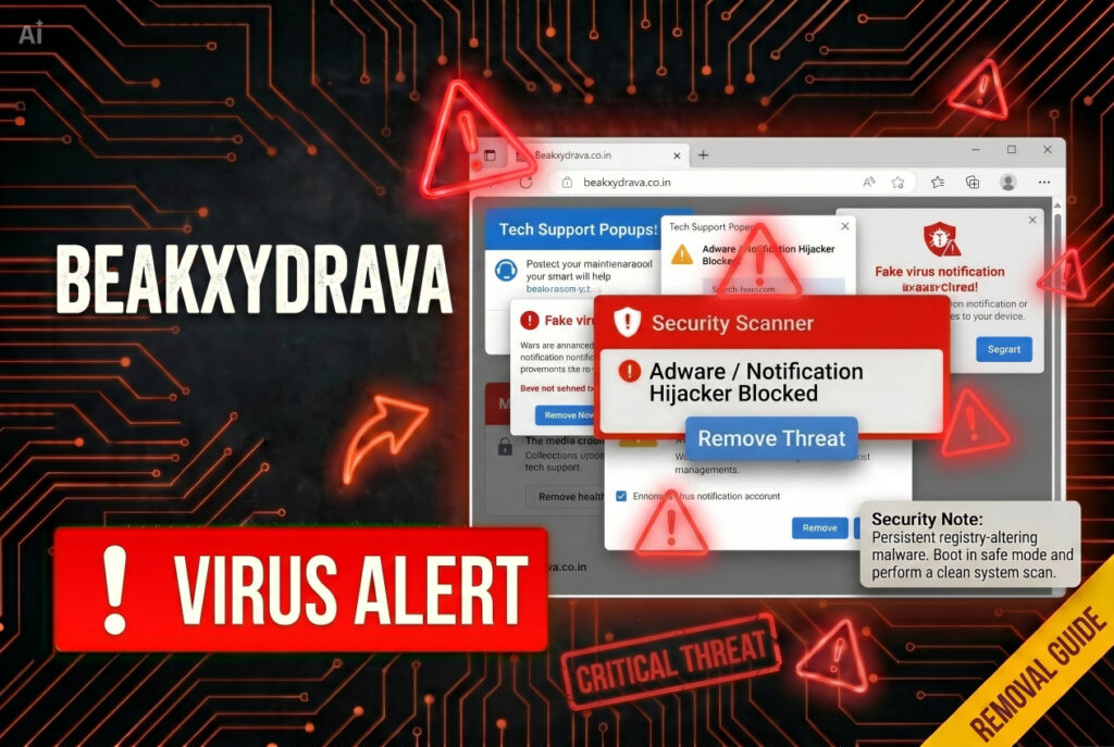 Beakxydrava.co.in Pop-ups Malware - Removal Guide