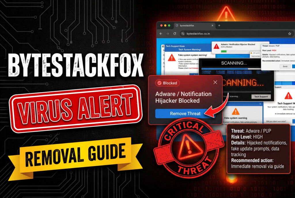 Bytestackfox.co.in Pop-ups Virus - Removal Guide