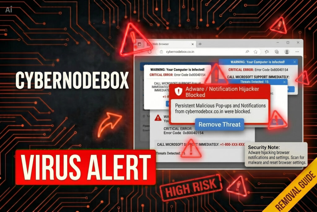 Cybernodebox.co.in Virus Pop-ups - How to Remove It