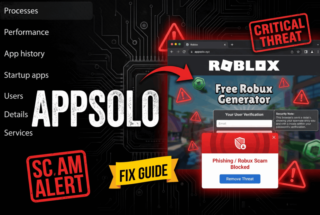 Appsolo.xyz Robux Scam - How to Fix Your PC