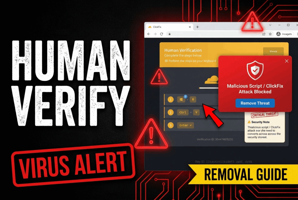 human verification virus pop-up