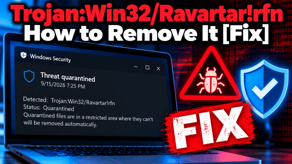 Trojan:Win32/Ravartar!rfn - How to Remove It [Fix]