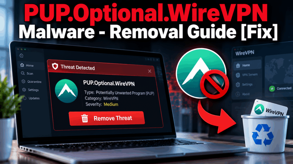 PUP.Optional.WireVPN Malware - Removal Guide [Fix]