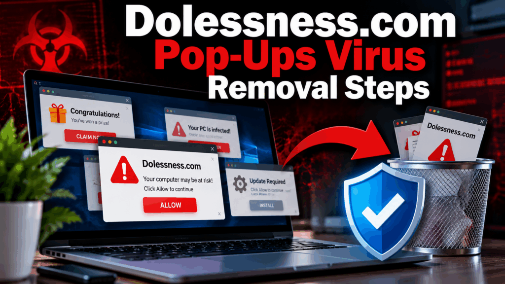 Dolessness.com Pop-Ups Virus Removal Steps
