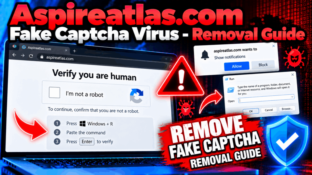 Aspireatlas.com Fake Captcha Virus - Removal Guide
