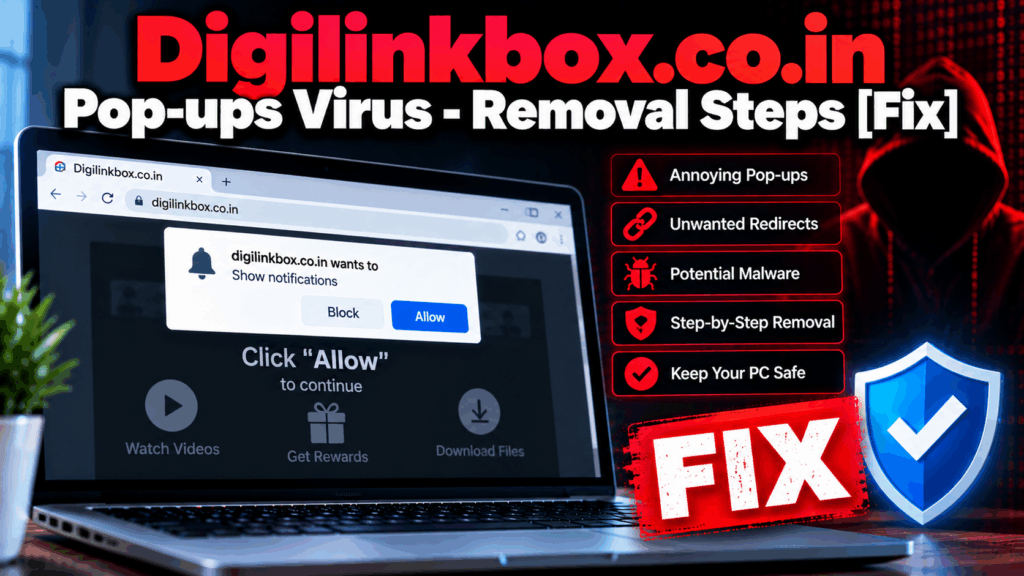 Digilinkbox.co.in Pop-ups Virus - Removal Steps