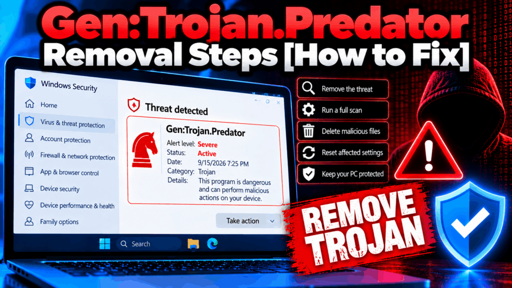 Gen:Trojan.Predator - Removal Steps [How to Fix]