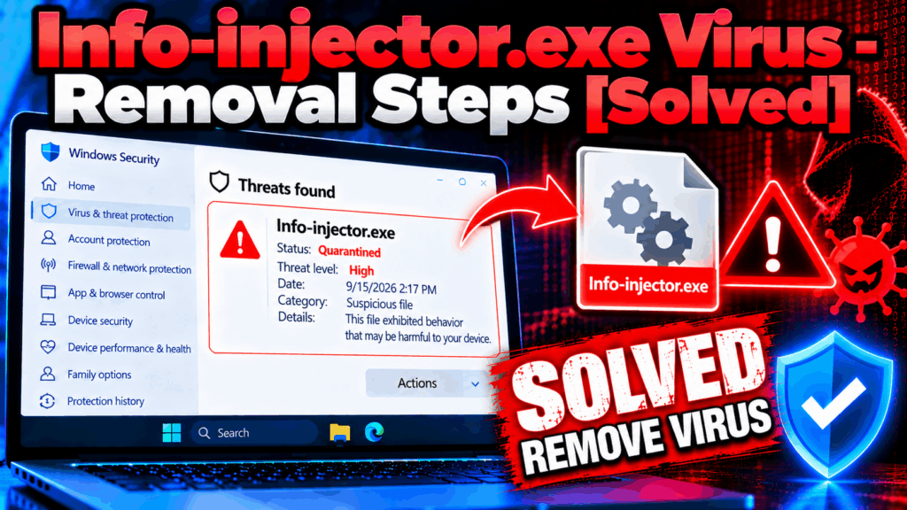 Info-injector.exe Virus - Removal Steps [Solved]