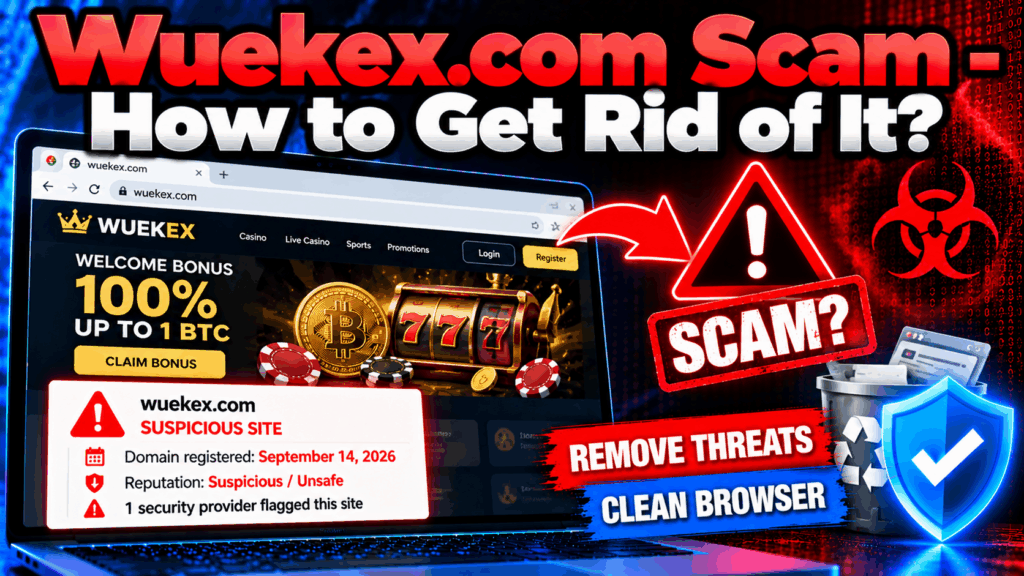 Wuekex.com Scam - How to Get Rid of It?