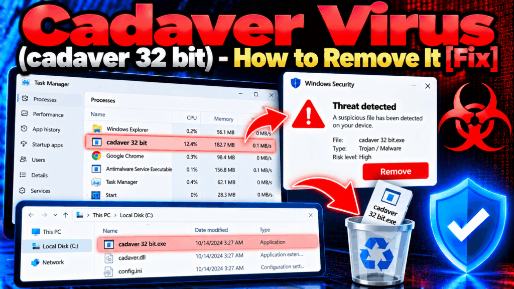 cadaver-virus-removal-guide-fix