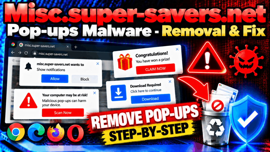 Misc.super-savers.net Pop-ups Malware - Removal & Fix