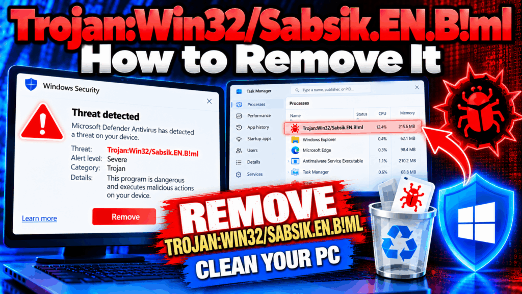 Trojan:Win32/Sabsik.EN.B!ml - How to Remove It