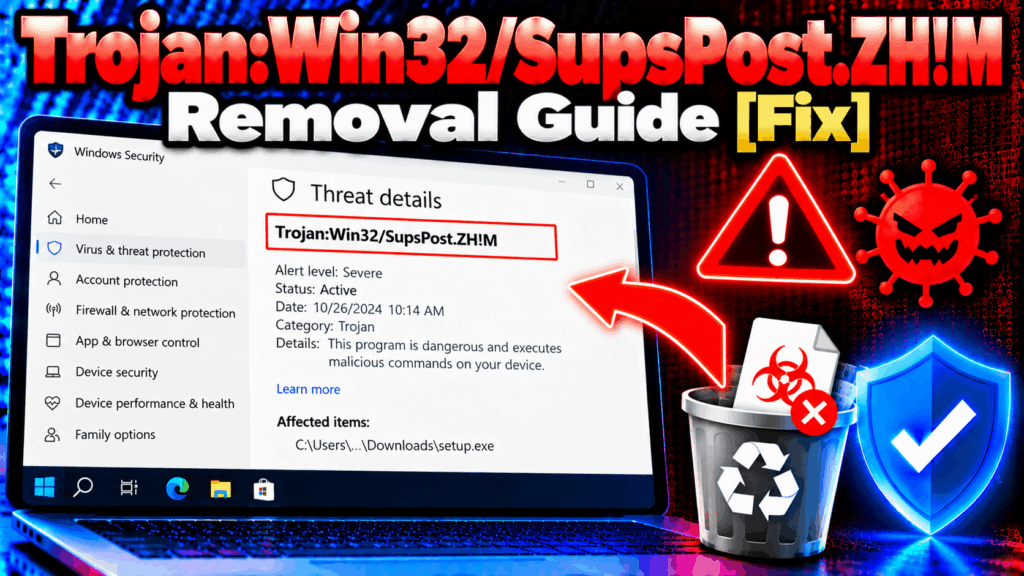 Trojan:Win32/SupsPost.ZH!M - Removal Guide
